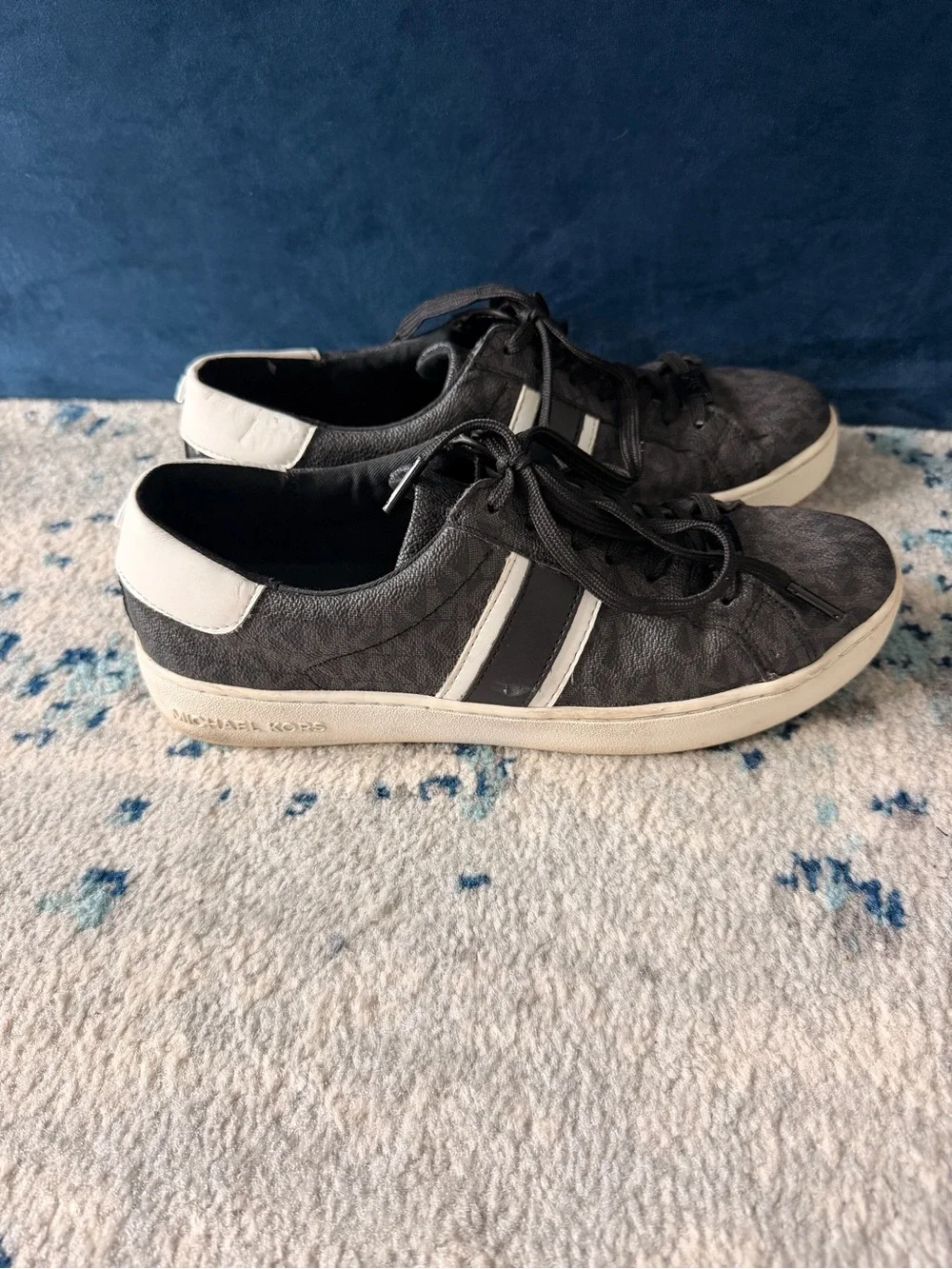Michael Kors Black and White Women's Low-Top Sneakers